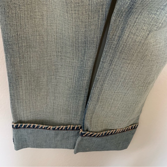 MVX Tribe | Size 27 Leather Jean USA Design 100% Cotton Leather Trim Boho Cowboy - Picture 13 of 15